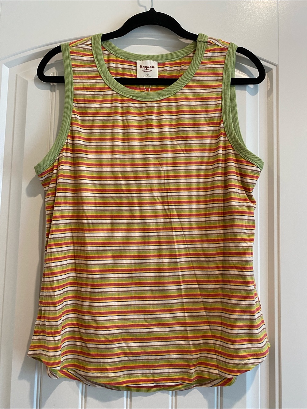 PLUS Hayden LA Stripe Ribbed Tank Top